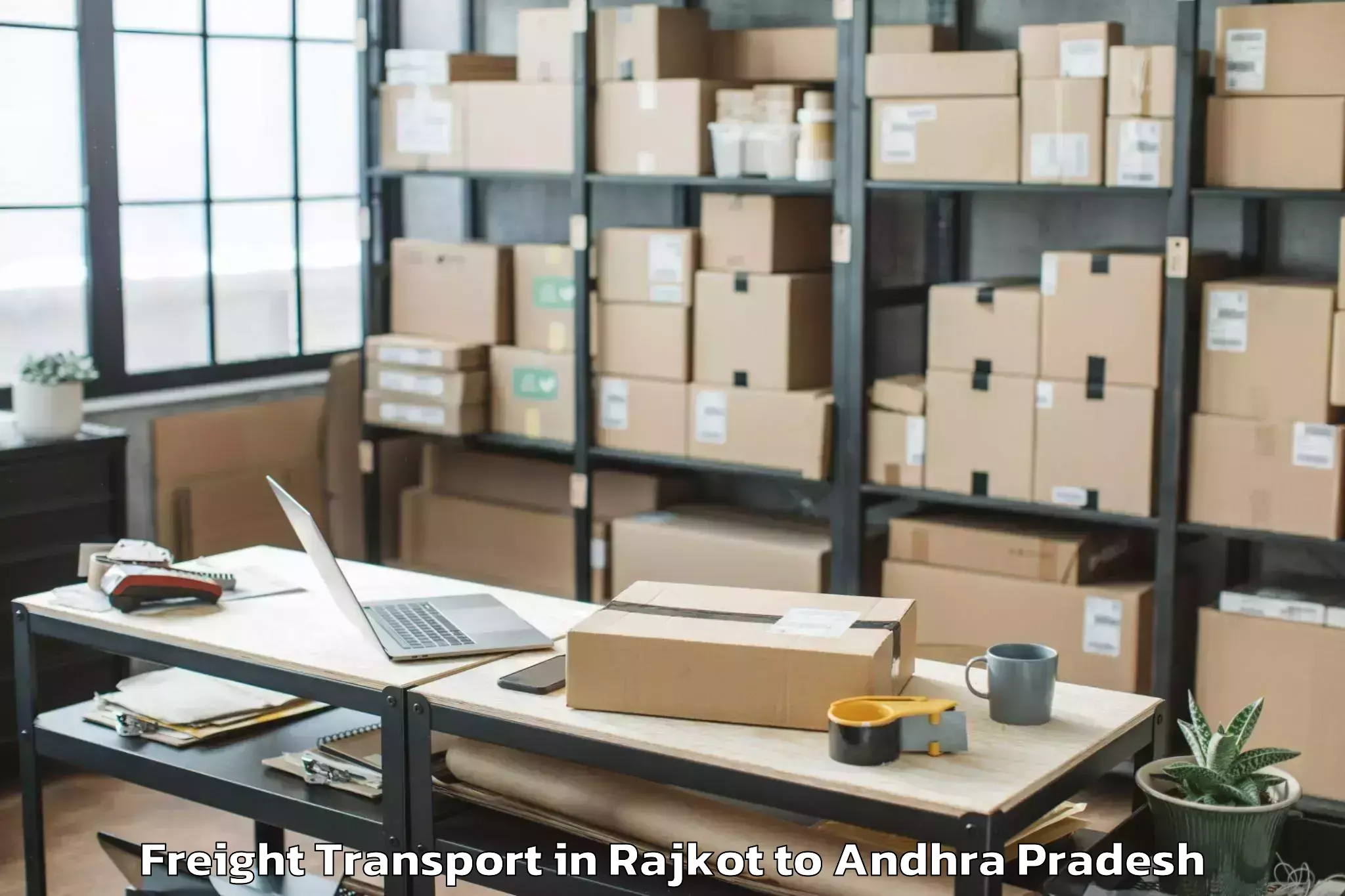 Easy Rajkot to Koruprolu Freight Transport Booking